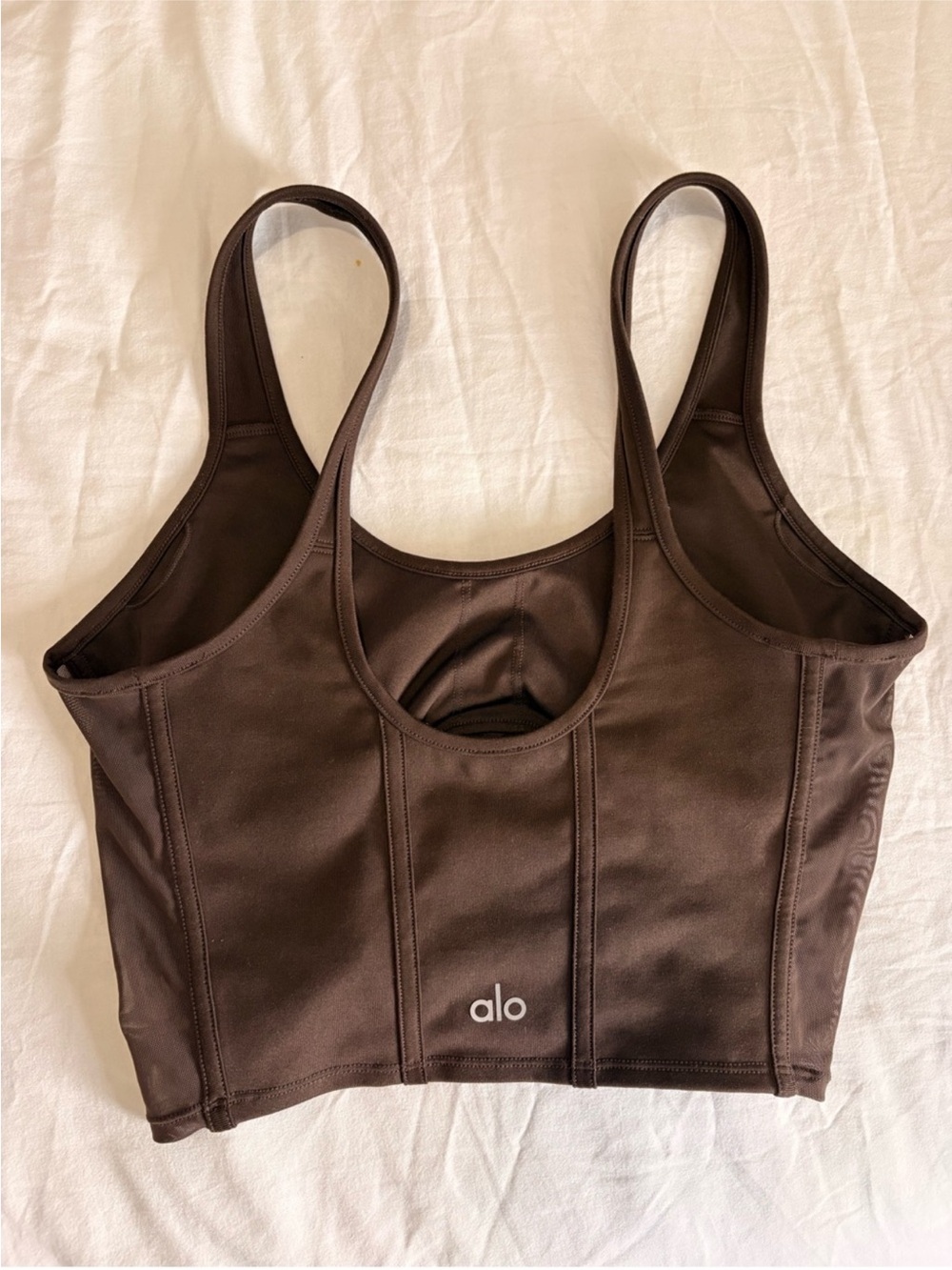 ALO Yoga Espresso Brown Corset Sports Bra